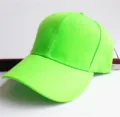 Neongrüne verstellbare Schirmmütze aus Segeltuch mit Klettverschluss für den Sonnenschutz - Verstellbar / Fluoreszierendes Grün