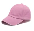 Vintage-Waschung rosa Baumwoll-Baseballkappe mit weichem Top und gebogenem Schirm - 55-60cm / Rosa
