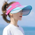 Pink und blauer Damen-Sonnenschirm mit ausziehbaren Seitenwänden für UV-Schutz im Freien - Rosenblau