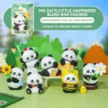 Πλήρες σετ 6 χαριτωμένων φιγούρων Mozai Panda από ρητίνη για το γραφείο - Σειρά Panda Mo'zai (Τυχαίο 1 Τεμάχιο) / Μονό Κουτί