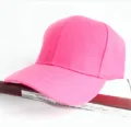 Verstellbare rosa Baseballkappe aus Canvas mit schlichtem Design - Verstellbar / Rosa