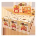 Blind box toy set featuring cute food-themed characters in a display box - Full Box Set / Cute Food Temptation Blind Box (M325)