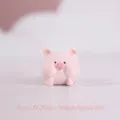 Cute pink pig tumbler figurine resin ornament for home desk decor, approx 6cm height - Lying Piggy / 5.5*4.5*6cm