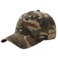 Casquette de baseball classique à motif camouflage forêt avec bride de serrage réglable. - Casquette de baseball / Vert Camouflage