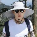 Sombrero de sol hombre protección UV secado rápido ala ancha para pesca y senderismo - M (56-58cm) / Gris claro