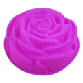 Vista detallada del molde de silicona con forma de rosa púrpura para repostería - Rosa 23*8 cm