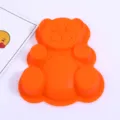 Stampo per torta orso in silicone arancione teglia animale carina utensile cucina antiaderente - Orso
