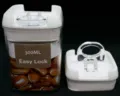 Boîte de rangement alimentaire en plastique 300ml avec couvercle hermétique blanc - 300ml