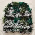 Shaggy camouflage knitted beanie hat in green white and black for winter outdoor warmth - One Size / Army Green Camo
