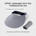 Faltbarer grauer Damen-Sonnenhut mit UPF 50+ UV-Schutz und einer breiten Krempe - Verstellbar / Artikel (202206271564) / Nr.3 Grau