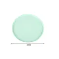 Detalle de bandeja redonda de plástico verde claro, 30 cm de diámetro, vajilla minimalista. - Bandeja redonda verde, 1 unidad