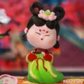 Figurine de dame de la dynastie Tang jouant de la flûte, décor en résine de style chinois - Dame à Tête Branlante - Joueuse de Flûte / Figurines décoratives
