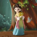 Figurine de dame de la dynastie Tang mignonne en Hanfu traditionnel pour décoration - Shengshi Fanghua Grand Style A (B143) / Hauteur 21cm