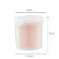 Tarro de almacenamiento de plástico transparente con compartimentos para cocina y granos. - S / Rosa