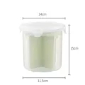 Tarro de almacenamiento sellado transparente de plastico para granos de cocina y contenedor. - S / Verde