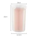 Frasco de almacenamiento de plástico transparente con compartimentos y tapa hermética - L / Rosa