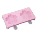Molde para paletas de hielo de silicona rosa flor de cerezo bricolaje con palos y tapa. - Rosa Sakura