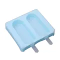 Molde de helado de silicona azul con tapa transparente y palitos para polos caseros. - Set de 2 azul