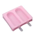 Molde de helado de silicona rosa con 2 cavidades fabricante casero DIY herramienta - Set de 2 rosa