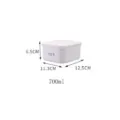 Caja de almacenamiento de plástico con tapa, recipiente rectangular de 700ml para cocina. - 700ml