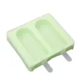 Molde verde DIY para paletas de hielo con palitos y tapa transparente para helado - Set de 2 verde