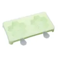 Molde de silicona verde para helados, diseño de flor de cerezo con tapa y palitos. - Sakura Verde