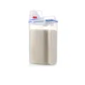 Contenedor de caja de almacenamiento de arroz de plástico transparente con taza medidora y tapa - Transparente
