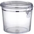 Bote de almacenamiento de plástico transparente con cierre hermético de clip metálico. - 2100ml