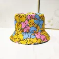Lässiger Fischerhut mit lebhaftem Enten-Print für stylischen Sonnenschutz im Alltag - Einheitsgröße / Lebhafte bunte Ente (20)