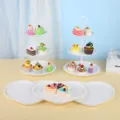 Présentoir à gâteaux blanc à 3 niveaux et plateaux en cœur pour décoration de fête - Support Rond Gaufré Avec Plateau En Cœur / 2 Présentoirs À Étages Et 3 Plateaux / Blanc