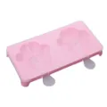 Molde para helados rosa con forma de pata de gato DIY con palo y tapa para golosinas caseras. - Pata de Oso Rosa