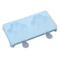 Molde para Helados de Silicona Forma de Patita Fabricante de Paletas DIY con Tapa Clara - Pata de Oso Azul
