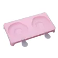 Rosa DIY doble molde para helados con palitos transparentes para golosinas caseras. - Rosa huevo frito