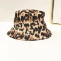 Trendiger Fischerhut mit Leopardenmuster für Sonnenschutz im Freien und lässigen Stil - Braun Leopard Druck