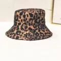 Klassischer Fischerhut mit Leopardenmuster, stilvoller Sonnenhut mit Tiermuster für Herren - Dunkler Leoparden Druck