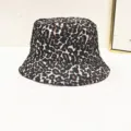 Modischer Fischerhut mit Leopardenmuster und doppelseitigem Sonnenschutz-Design - Gelb Schwarz Leopard