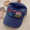 Navy blue baseball cap with vibrant multi-colored letter embroidery and curved brim - 55-60cm / Observing Life Embroidered Style / Navy Blue