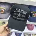 Casquette U.S. Army 250e anniversaire brodée noire avec design étoile 1776-2026 - Style Commémoratif 250e Anniversaire de l'Armée / Noir