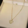 Elegant gold heart pendant necklace featuring an intricate butterfly design for women - Butterfly Heart Style (X0331-1)