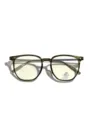 Fashionable transparent tea TR90 large frame anti-blue light glasses for men and women - Olive Green