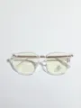 Stylish minimalist TR90 clear square frame anti-blue light glasses for men and women - Clear