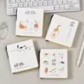 Cute cat pocket notebook small portable memo pad student stationery with pen holder - Tuantuanmiao-Miaowu Moment / 112 Sheets Square Notebook with Pen Holder