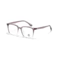 Square TR90 glasses frame in gradient purple transparent finish for men and women - Transparent Grey Purple