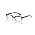 TR90 square glasses frames with black to clear gradient and anti-blue light lenses - Black to Transparent Gradient