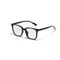 Classic black square TR90 frame eyewear featuring anti-blue light filter lenses - Matte Black