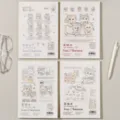 Cute cat design A5 draft notebook set, blank pages, perfect for students and daily writing. - A5 / Cat Sonata Draft Notebook 4 Covers Mixed / 80 Pieces/Pack