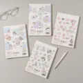 Cuaderno A5 con diseño de gato de dibujos animados, bloc de notas de 80 hojas pegadas, papelería. - Mascota Cute (4 Portadas Mixtas) / Tamaño A5 80 Hojas