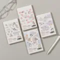 Bonito juego de cuadernos y blocs de notas de papel con disenos de gatos y perros para escuela. - Mascota Cute (4 Portadas Mixtas) / Tamaño A6 80 Hojas