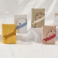 Leuke mini notitieboek met beren sluiting, draagbare dagboek planner voor school. - Meerkleurig Assorti (4 Stijlen)