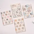 Cute B5 spiral notebook set with lovely cat illustrations, perfect for students, notes and daily use. - A5 / Dot Cute Pets / Assorted Pack of 4